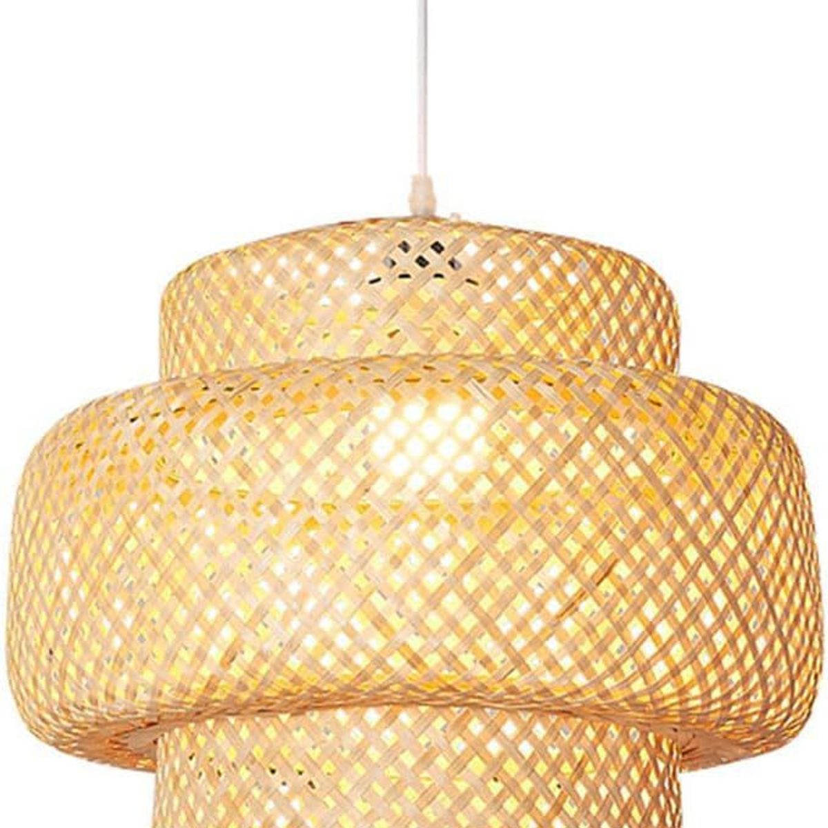 GENERICO - Lámpara colgante de araña de bambú 35 cm