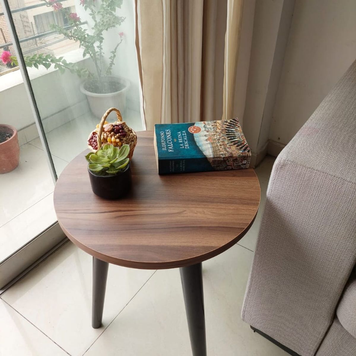 GENERICO - Mesa auxiliar color nogal