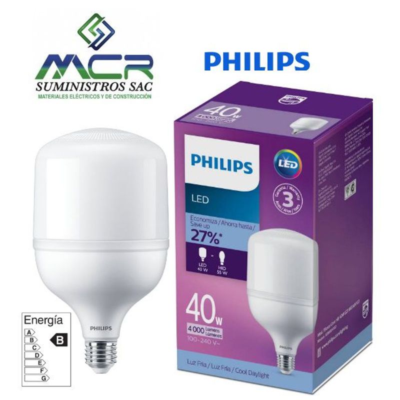 PHILIPS - Foco LED TrueForce 40W Luz Fría 4000lm PHILIPS