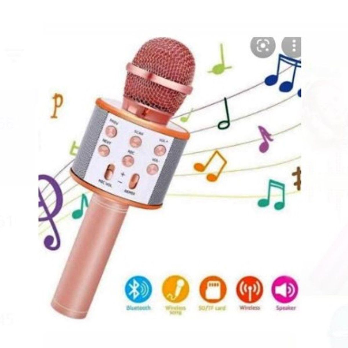 GENERICO - Micrófono Inalámbrico Karaoke Con Parlante Bluetooth
