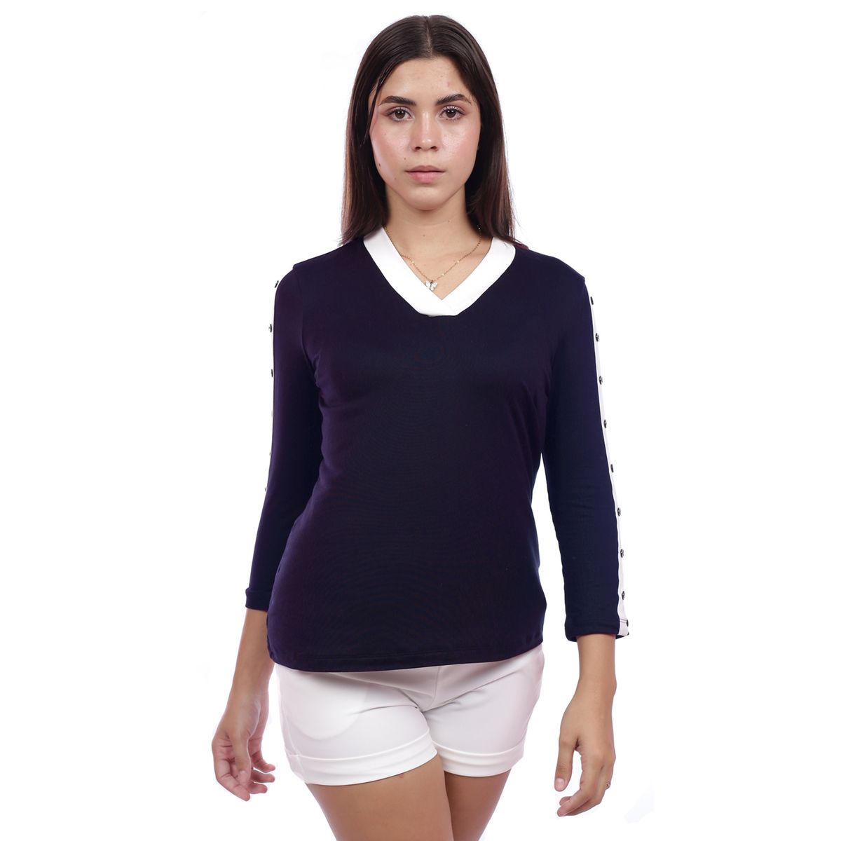 GENERICO - Blusa con Botones Manga Larga