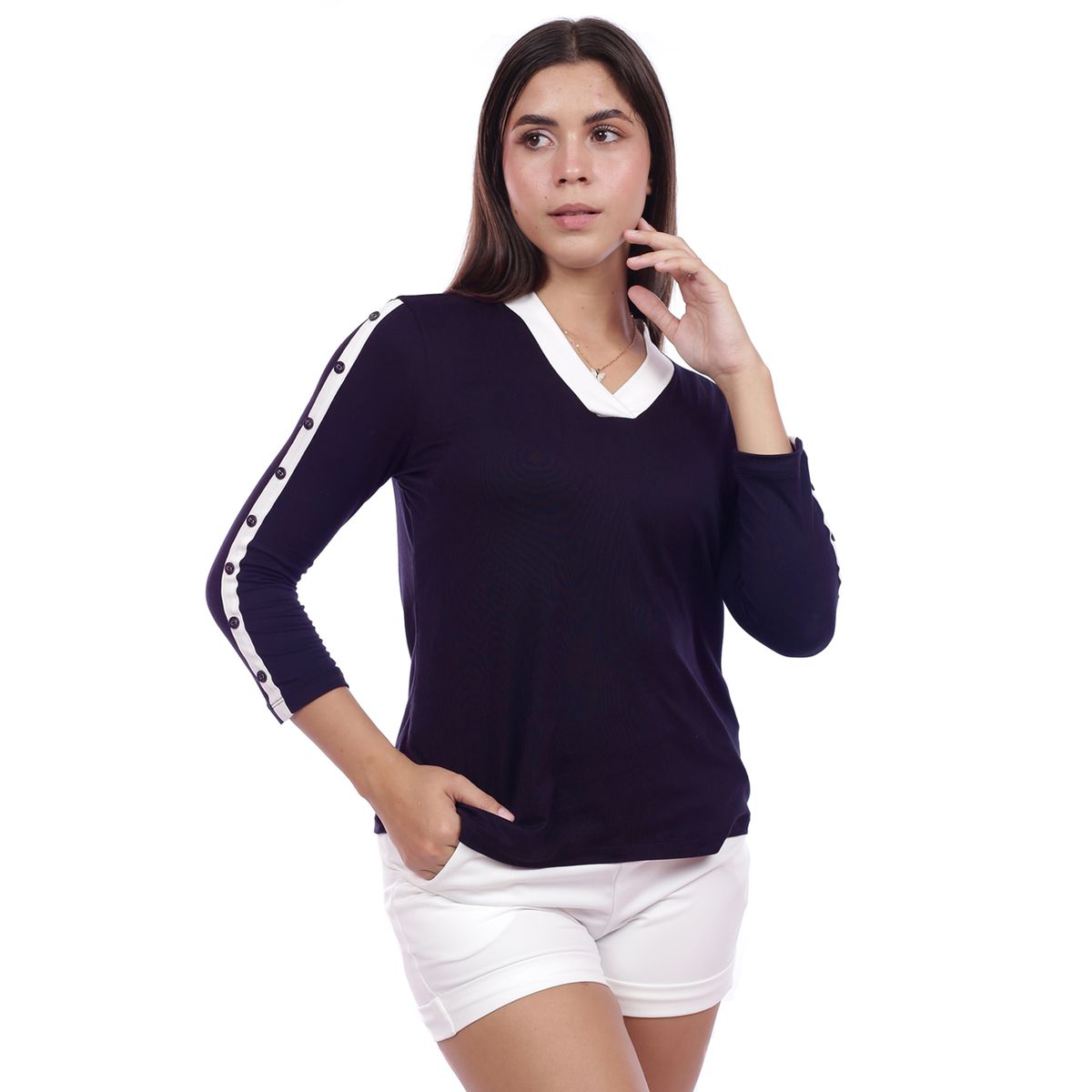 GENERICO - Blusa con Botones Manga Larga