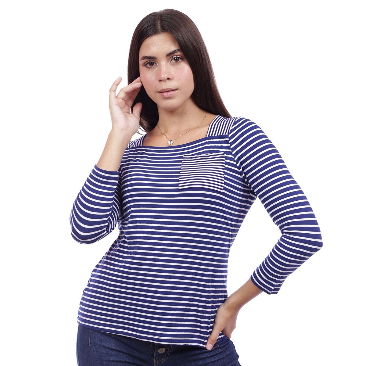 GENERICO - Blusa Listada Manga Larga