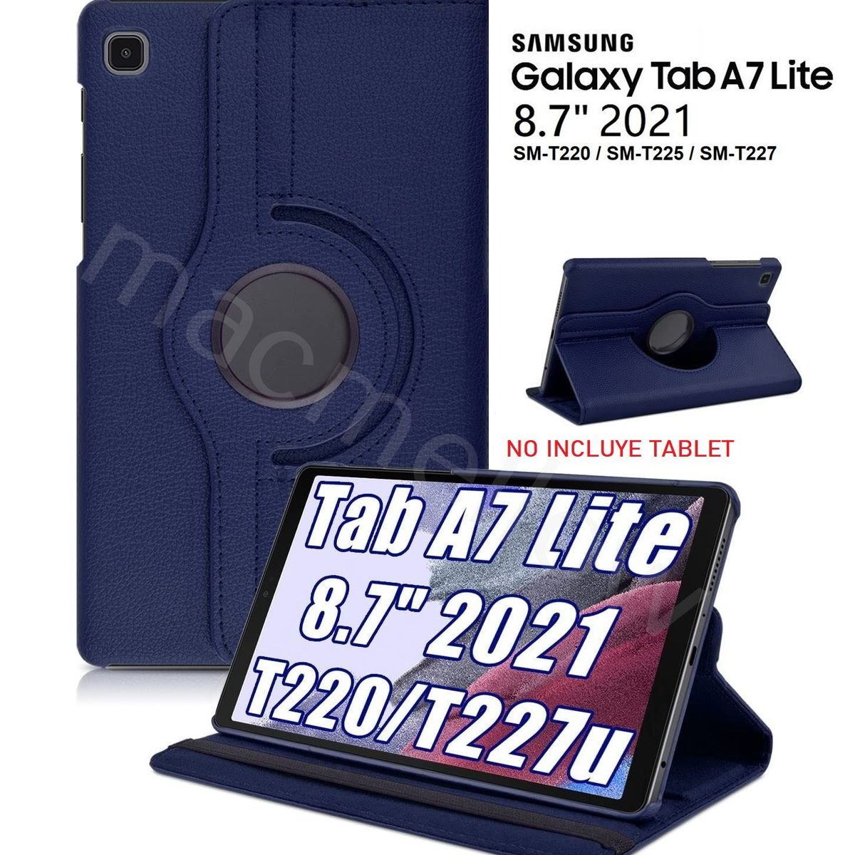 GENERICO - Funda de Cuero para Samsung Tab A7 Lite 8.7 SM-T220 Protector Case