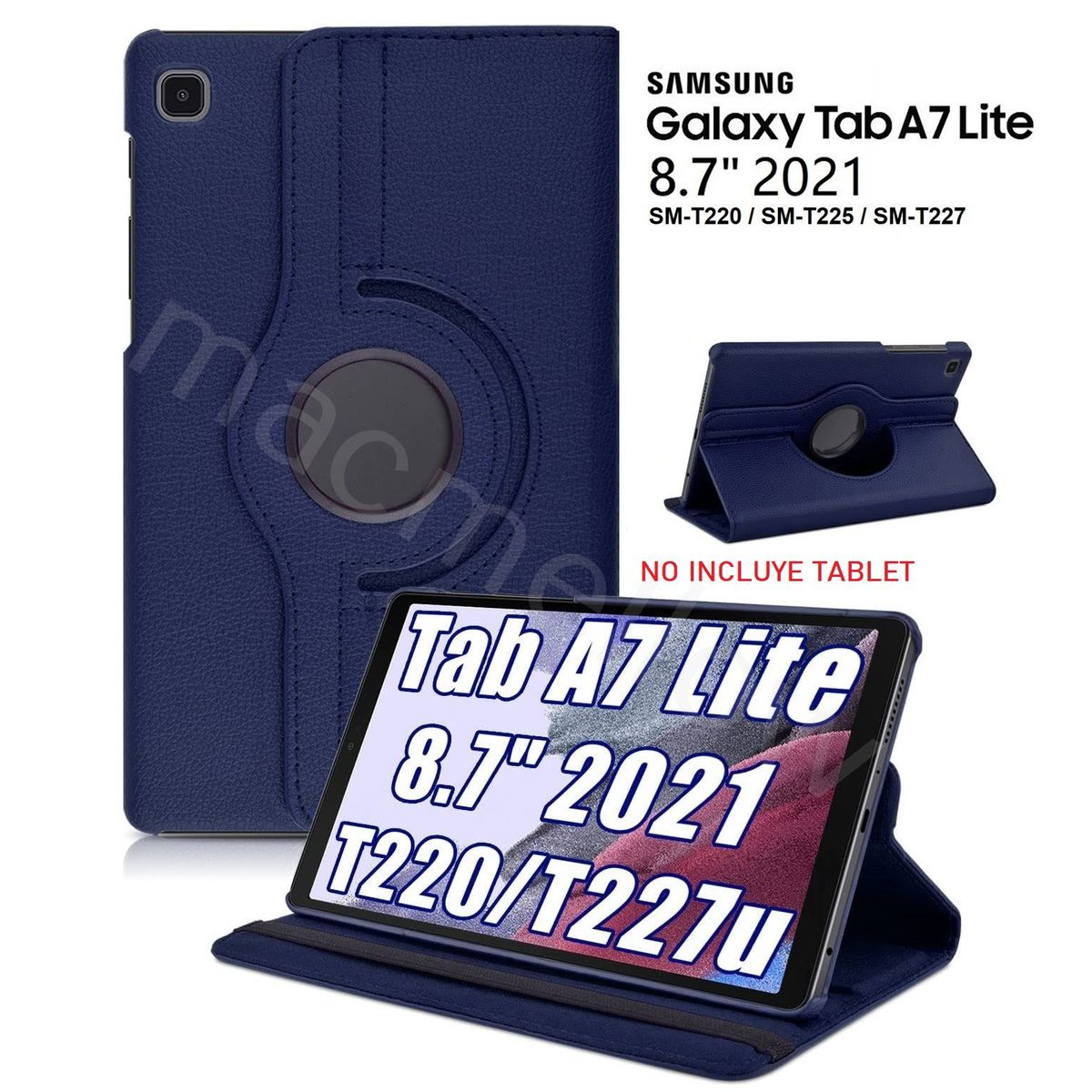GENERICO - Funda de Cuero para Samsung Tab A7 Lite 8.7 SM-T220 Protector Case
