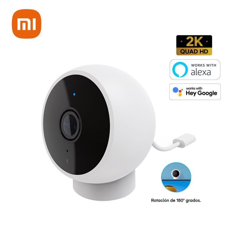 XIAOMI - Camara Xiaomi Mi Home 2K Magnetic Mount - Visión Nocturna Wifi Altavoz App
