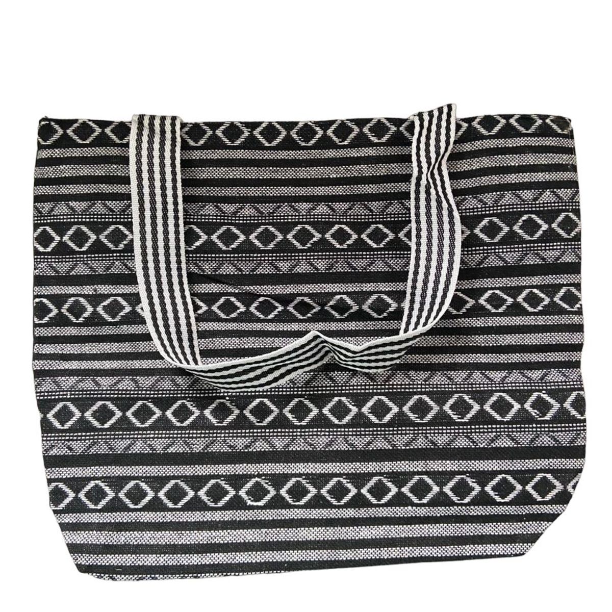 GENERICO - Bolso de tela con cierre 34cm x 41cm x 15 cm