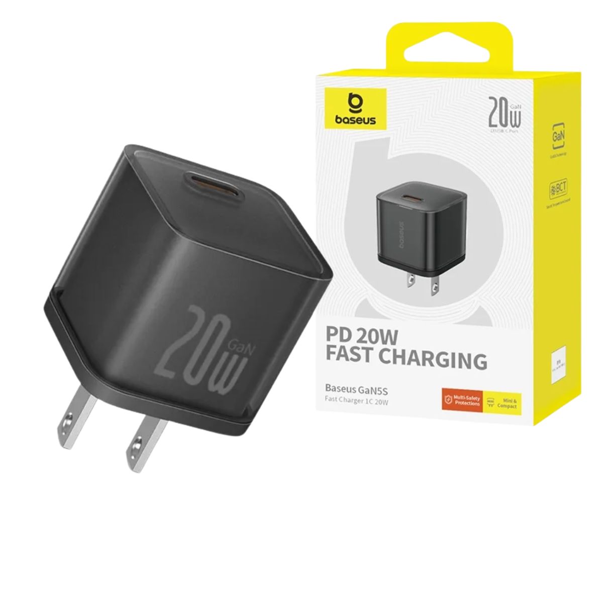 BASEUS - Cargador para Iphone Baseus de Carga Rapida 20w Entrada Tipo-C