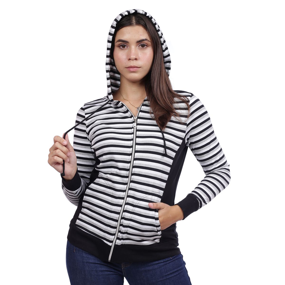 GENERICO - Casaca Listada con Capucha