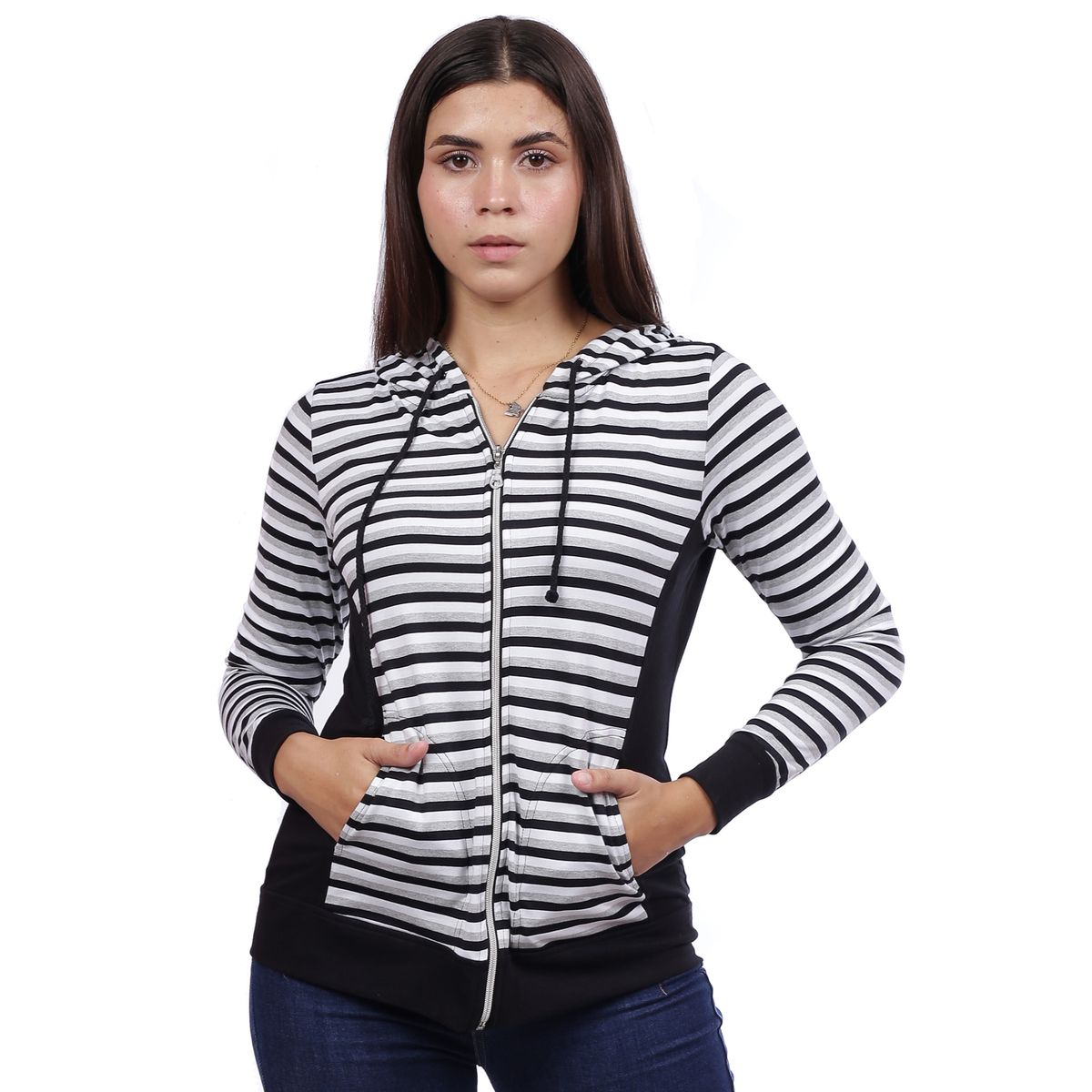 GENERICO - Casaca Listada con Capucha