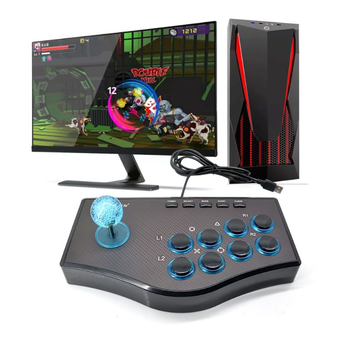 OEM - Joystick Arcade Mando Gamepad Usb para PC Android
