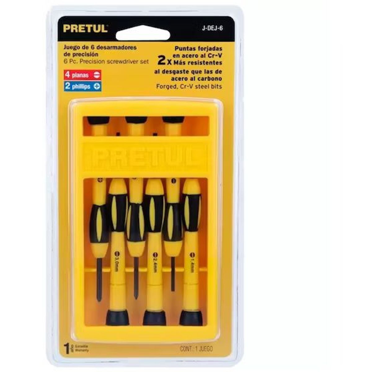 PRETUL - JGO DESARMADORES DE JOYERO X 6 PZS 21381 PRETUL