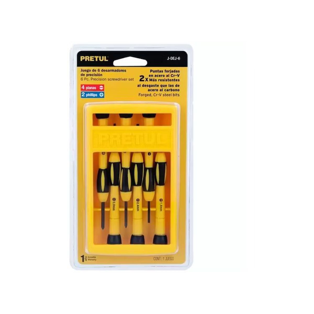 PRETUL - JGO DESARMADORES DE JOYERO X 6 PZS 21381 PRETUL