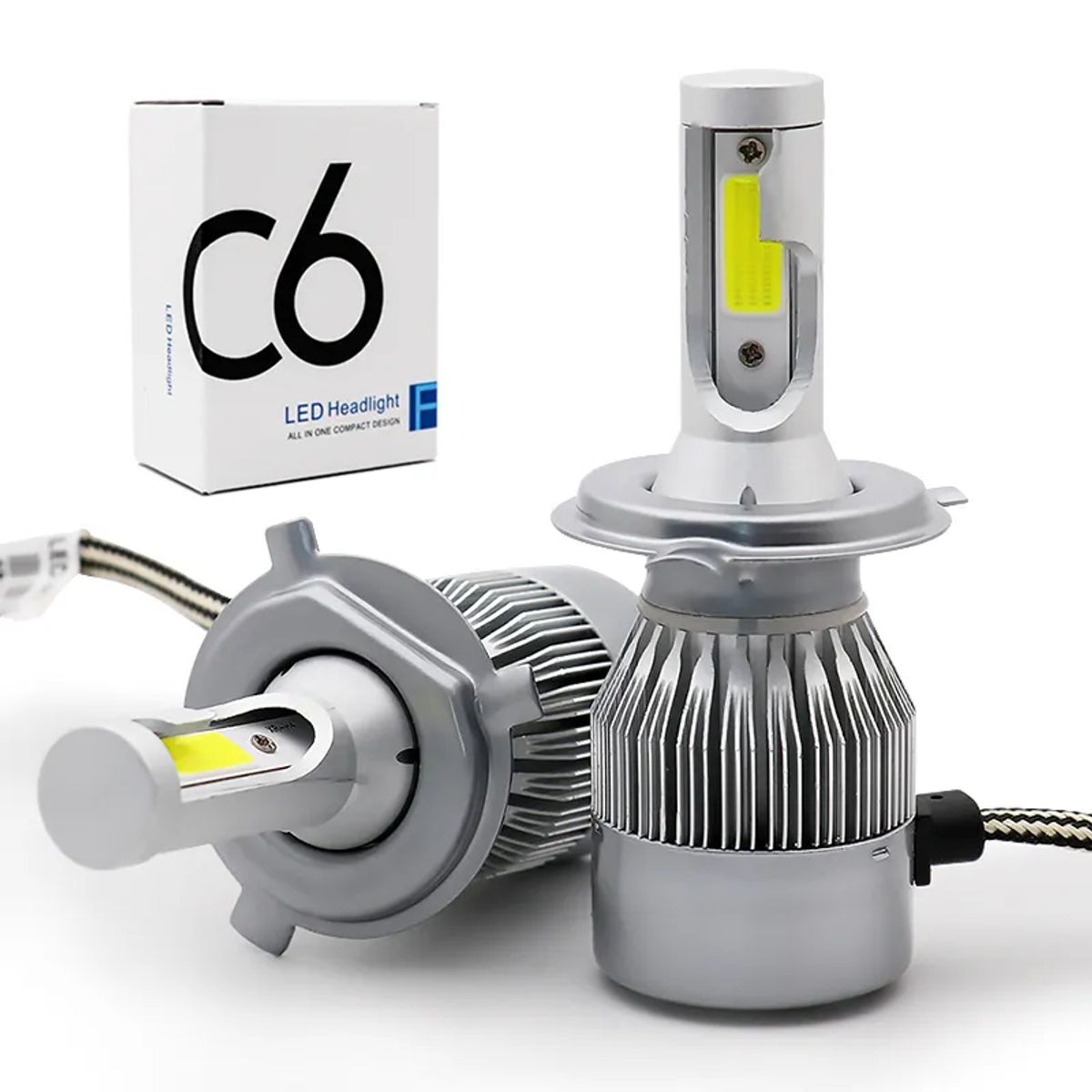 KOBO - Kit Led C6 Faro Auto Moto Tecnologia Alemana h4