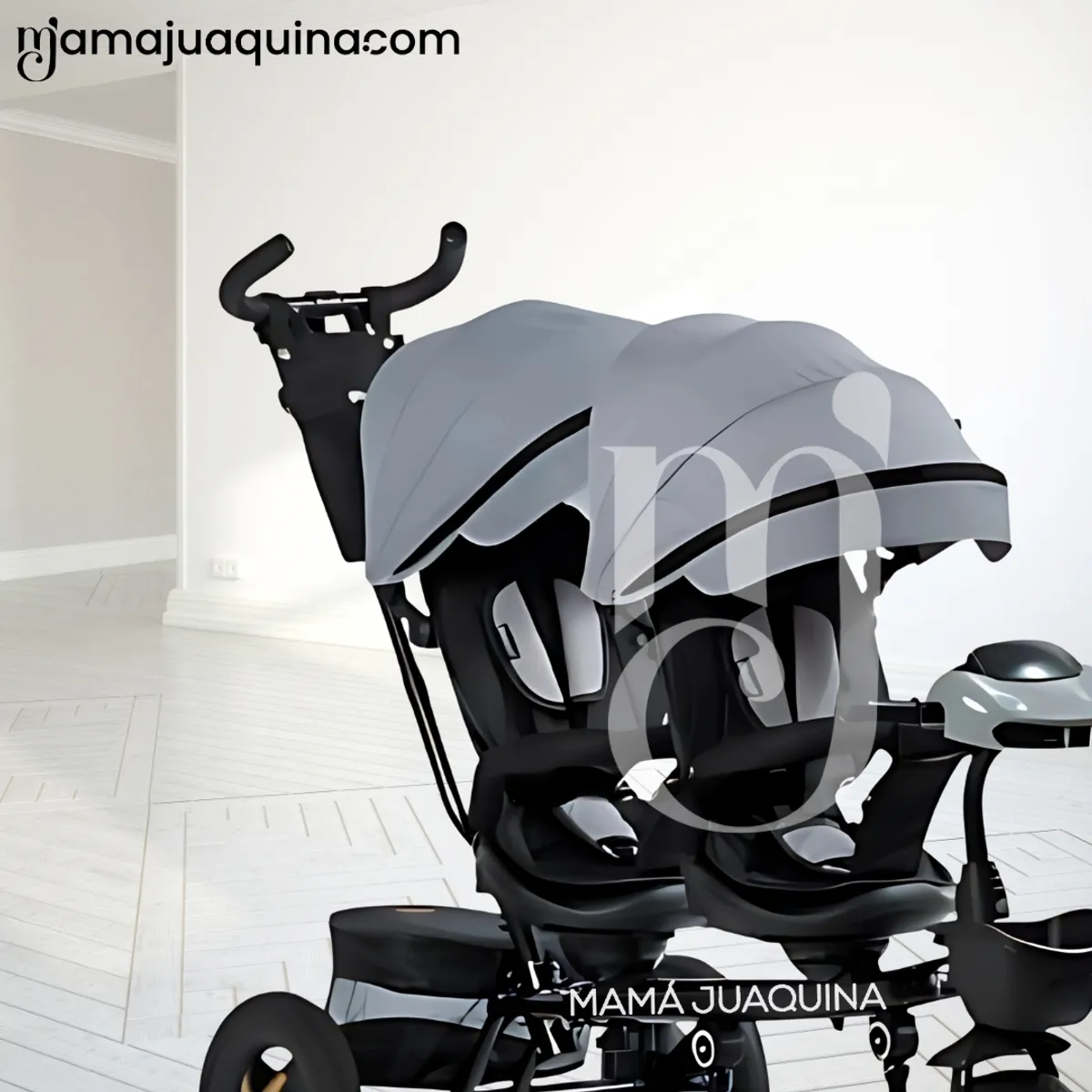EBABY - Triciclo Guiador Gemelar «TWIN RACE» Edición Limitada Gray