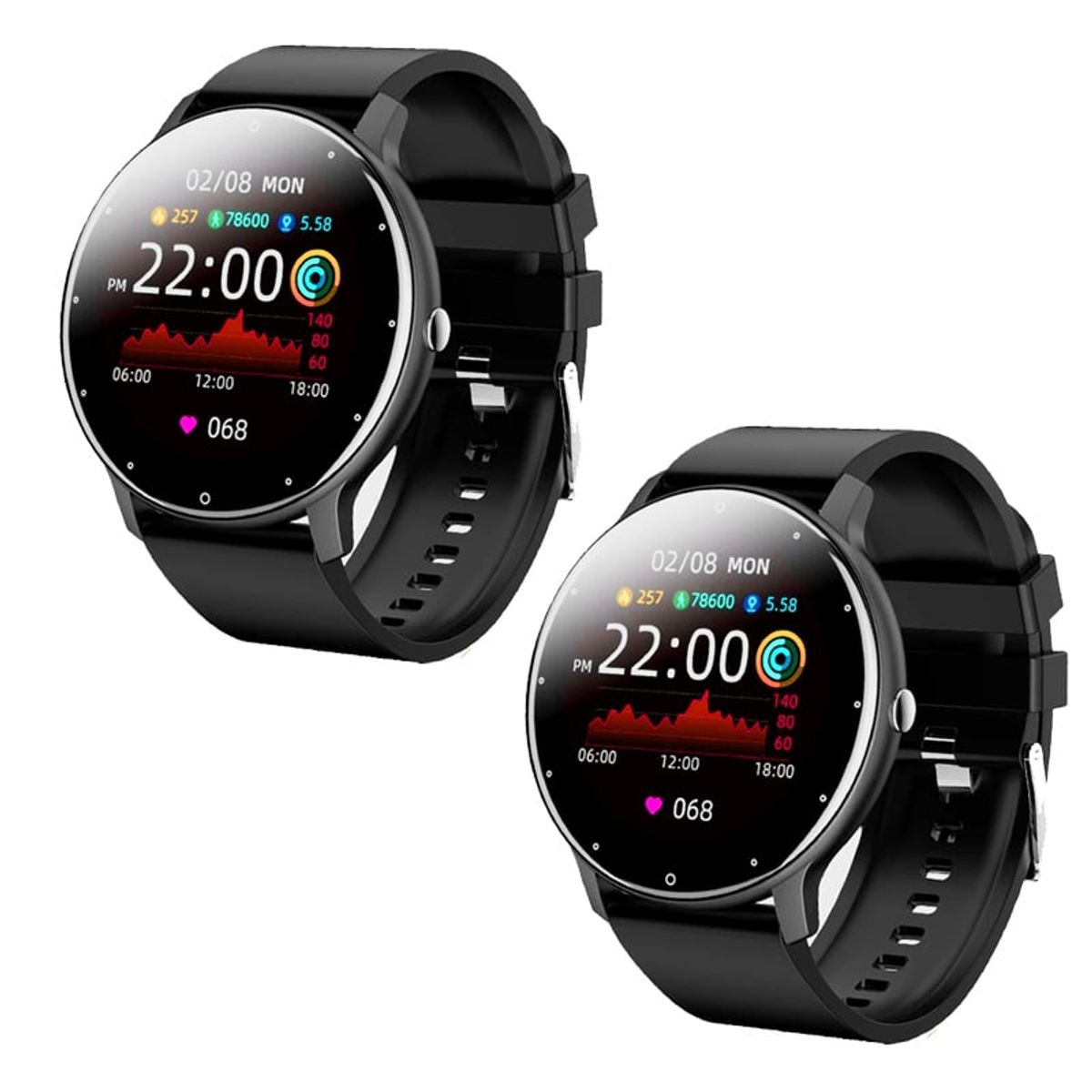 TOUMI - Set 2 De Toumi Watch Fit 2 Reloj inteligente Bluetooth SmartWatch