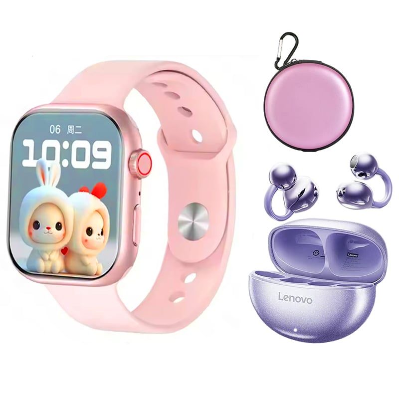 LENOVO - Audífonos Lenovo TA140 Morado Bluetooth y S10 P Reloj inteligente Bag