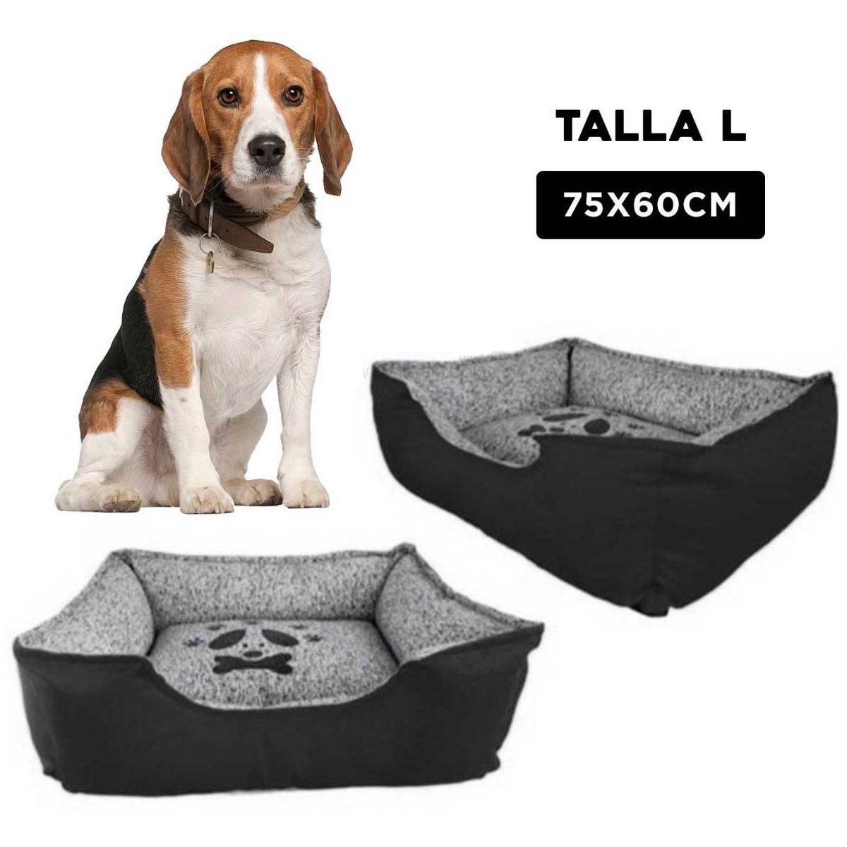 GENERICO - Cama Invierno Mascota Negro Talla L