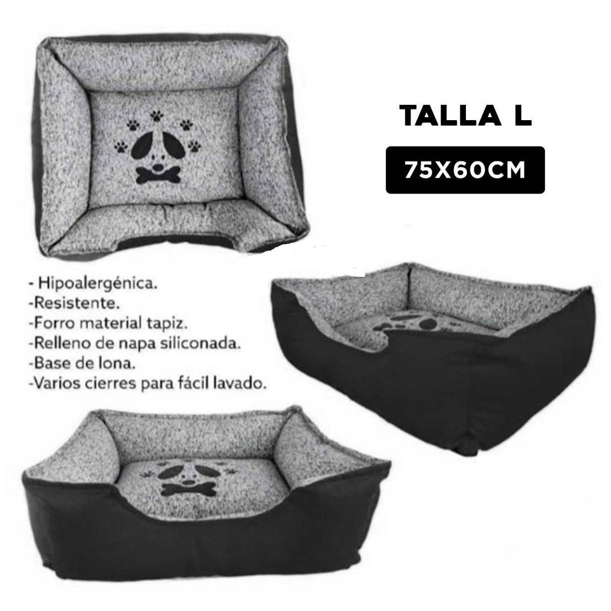 GENERICO - Cama Premium Negro Talla L
