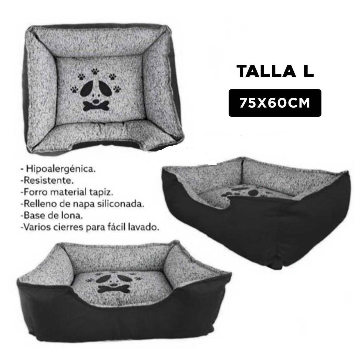 GENERICO - Cama Premium Negro Talla L