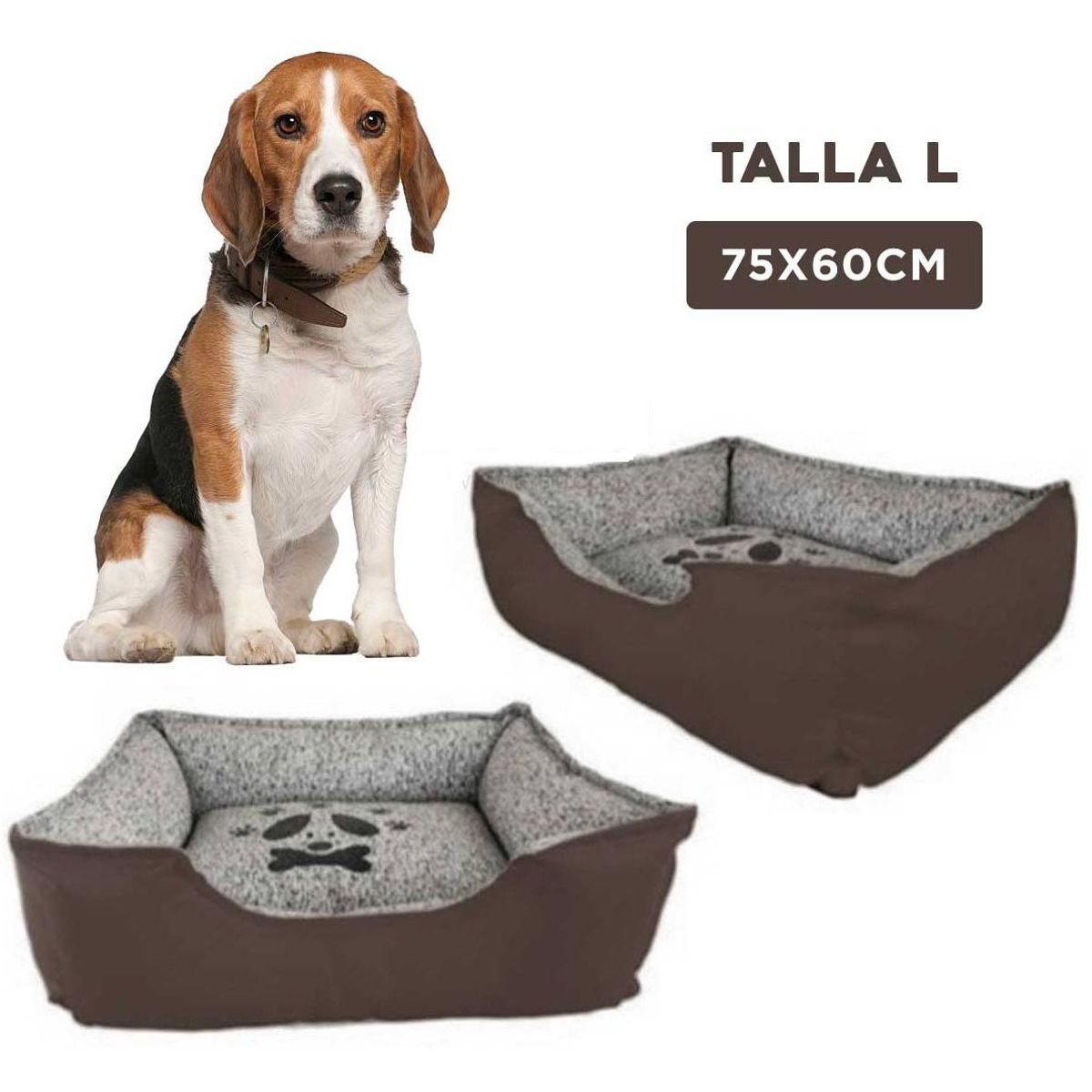 GENERICO - Colchoneta Premium Perro Marron Talla L