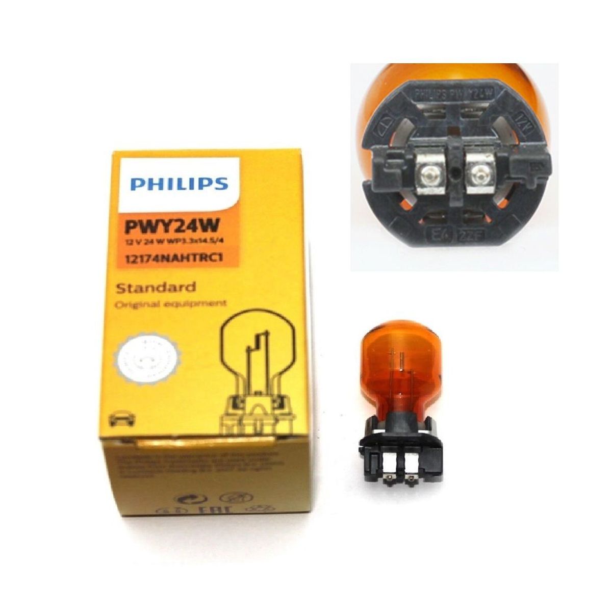 PHILIPS - Foco Philips Pwy24w Ambar 12174nahtrc1 12v 24w wp33x1454