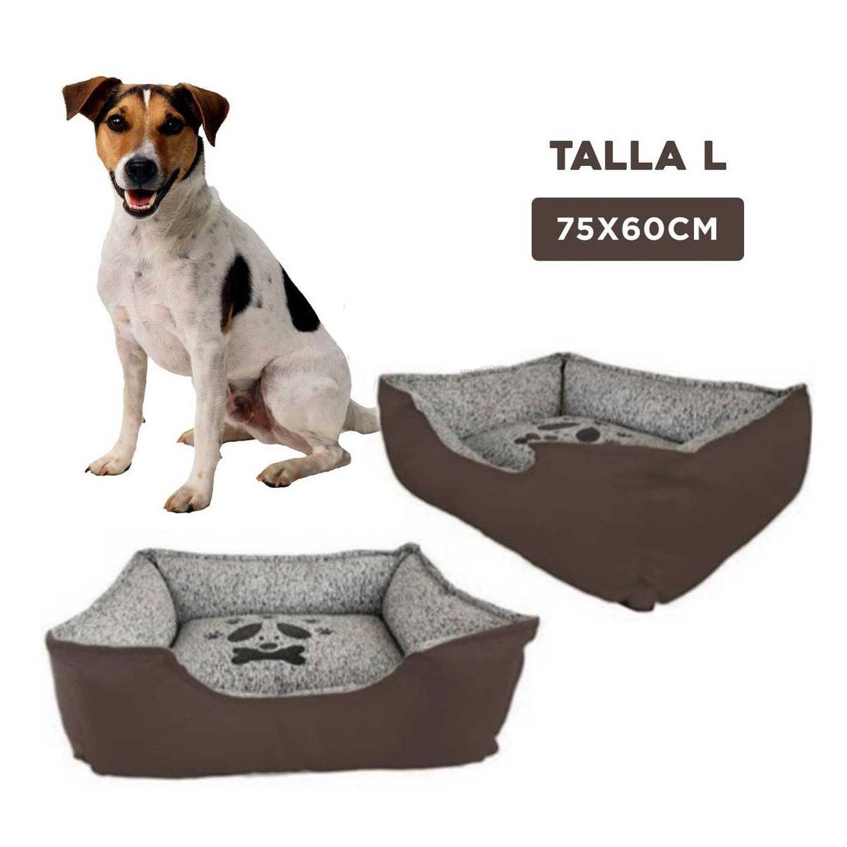 GENERICO - Cama Invierno Perro Marron Talla L