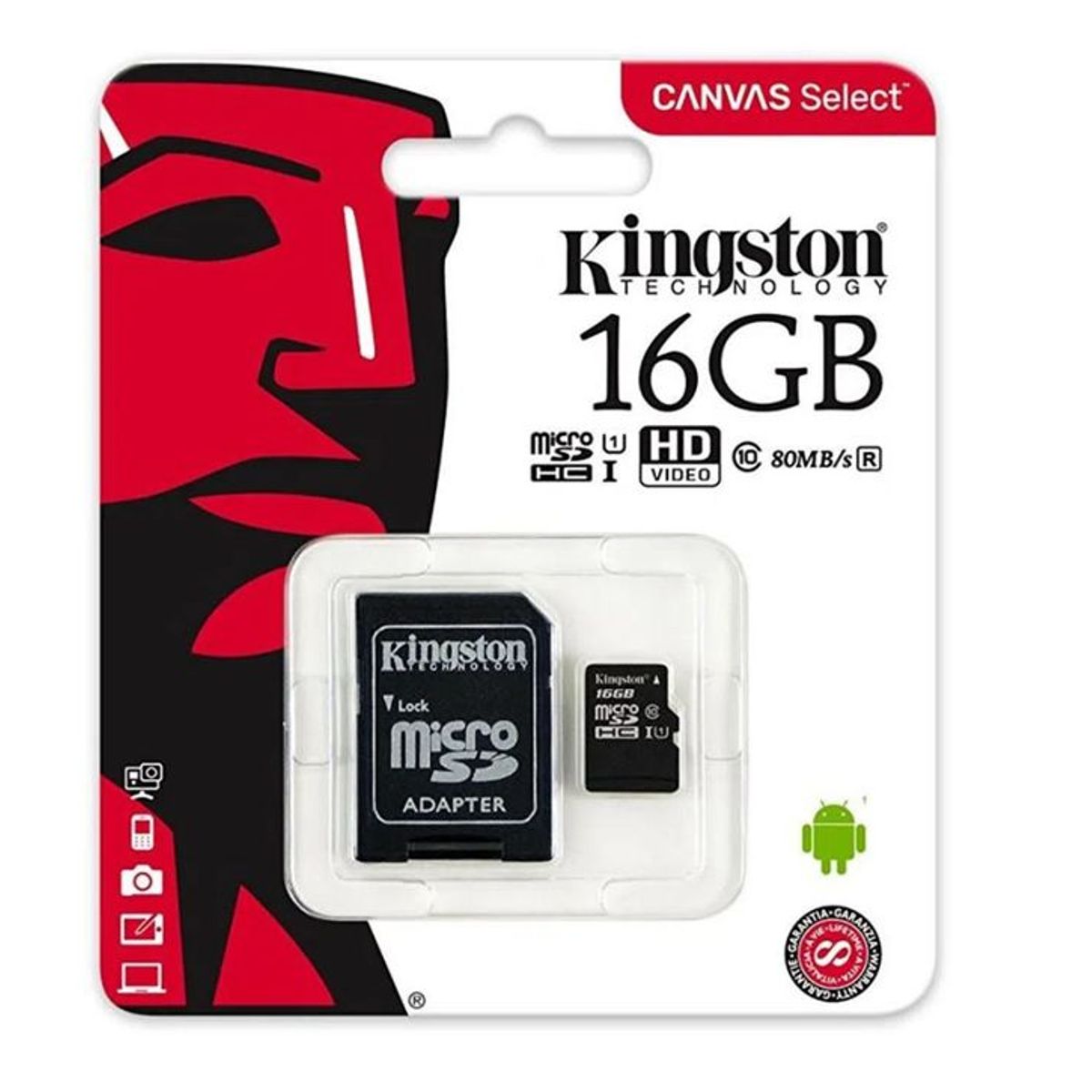 KINGSTON - Memoria Micro SD KINGSTON 16GB - Negro