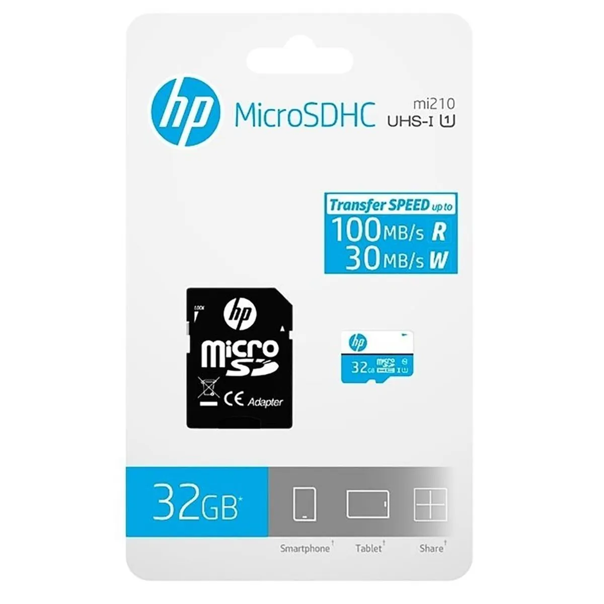 HP - Memoria HP Micro SDHC 32GB   - Negro