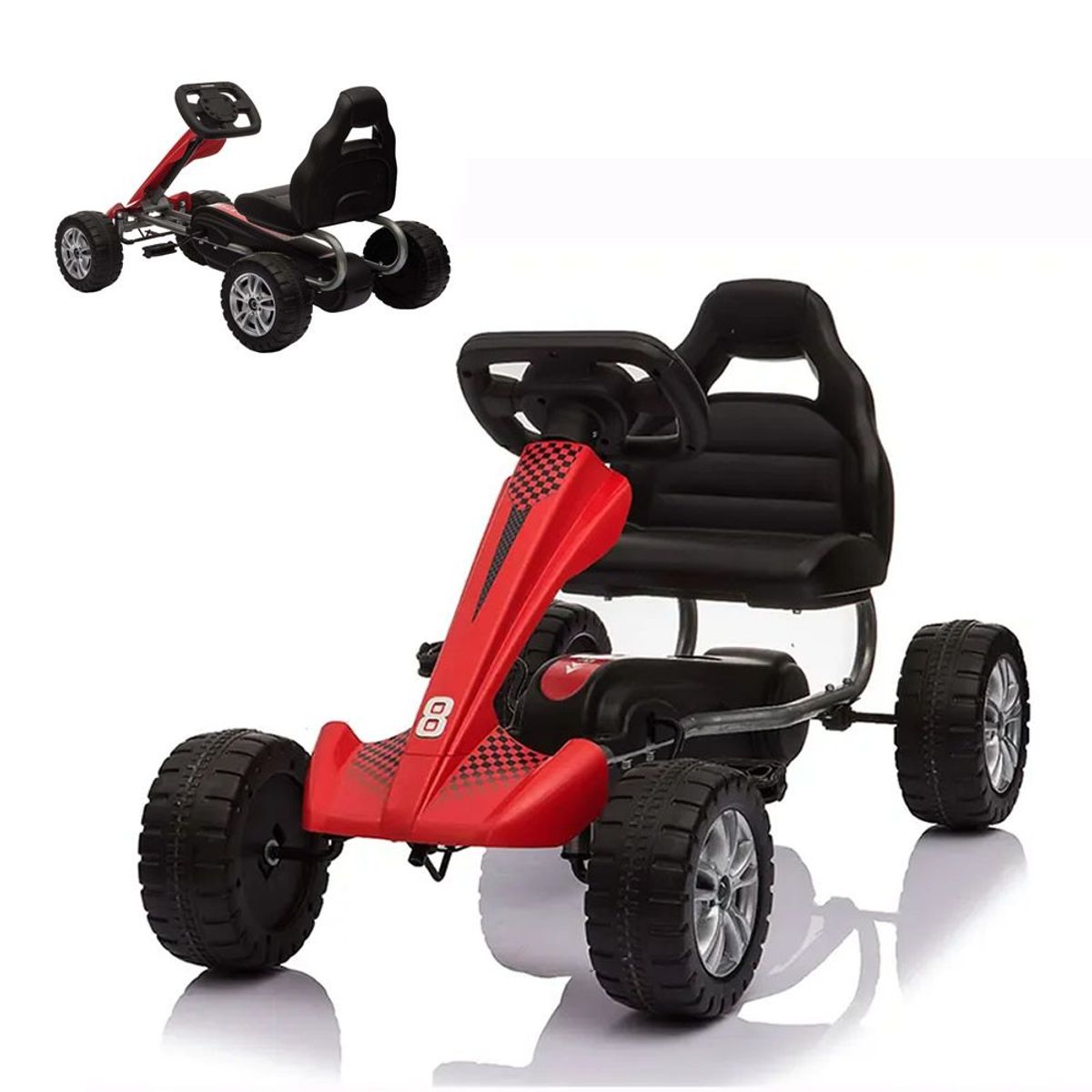 GENERICO - Carro a Pedal GO KART Rojo