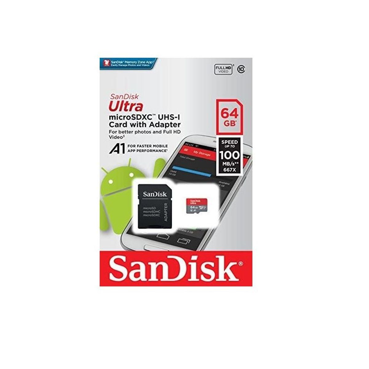 Memoria Flash Sandisk Ultra MicroSDHC 64gb - negro, marca SANDISK - Foto Principal