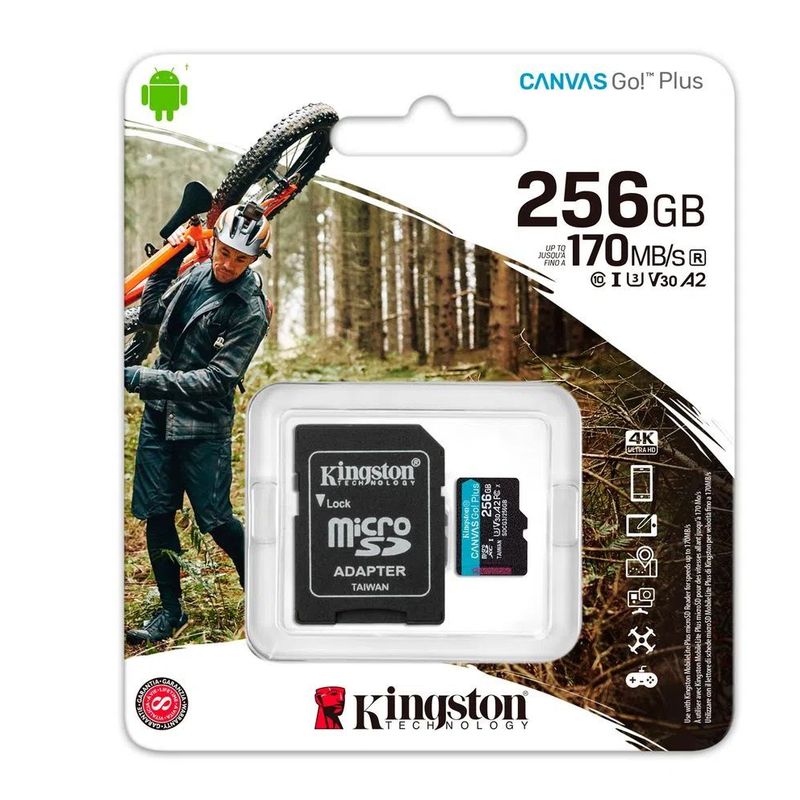 KINGSTON - Memoria Micro SD Kingston Canvas Go Plus 256GB