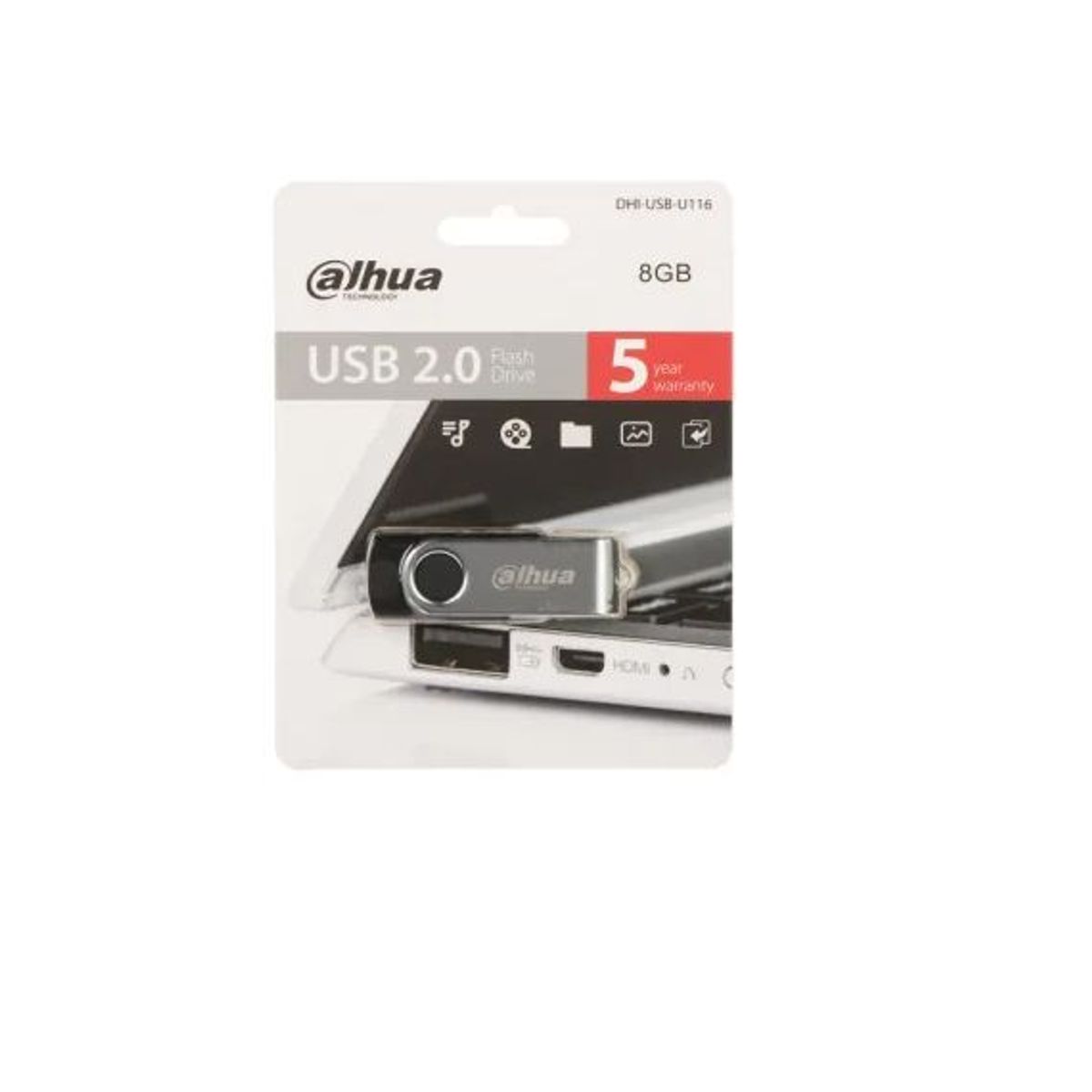 DAHUA - Memoria Usb Dahua Flash Drive  8GB  - Plomo Oscuro