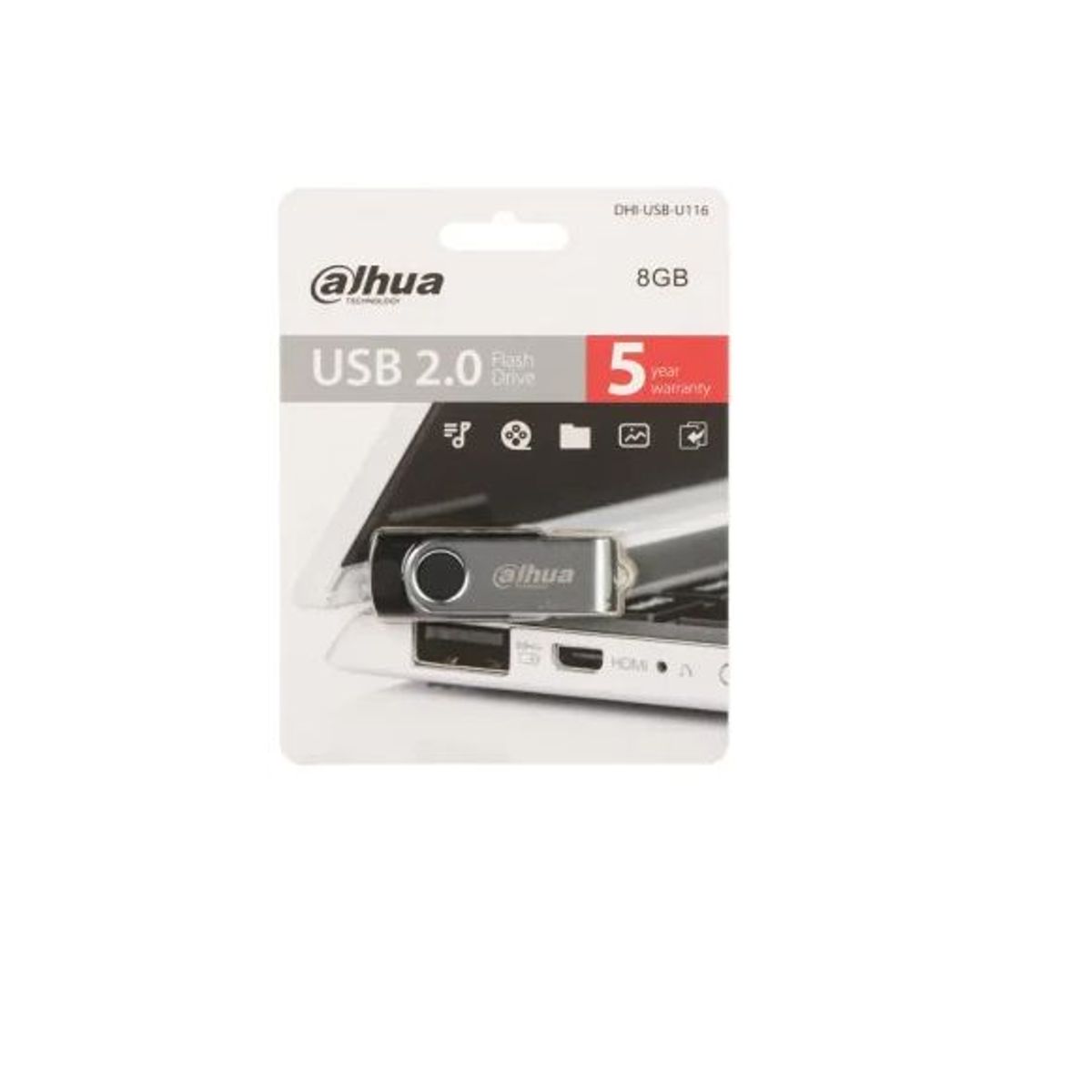 DAHUA - Memoria Usb Dahua Flash Drive  8GB  - Plomo Oscuro