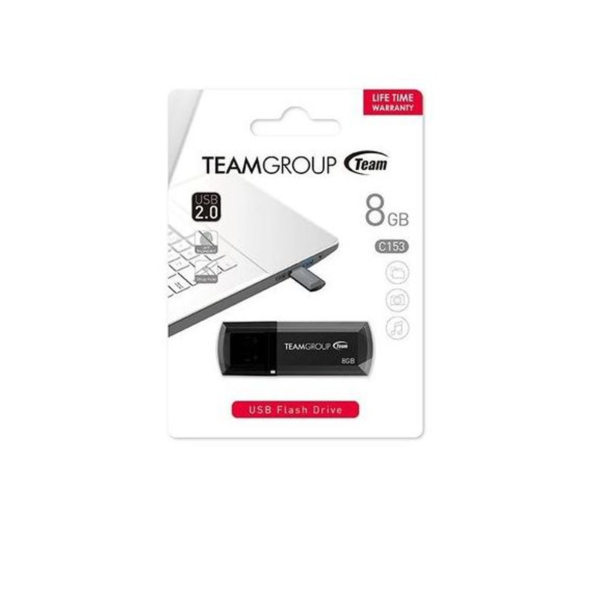 TEAM GROUP - Memoria Usb Flash drive 2.0 8gb  C153 - Negro