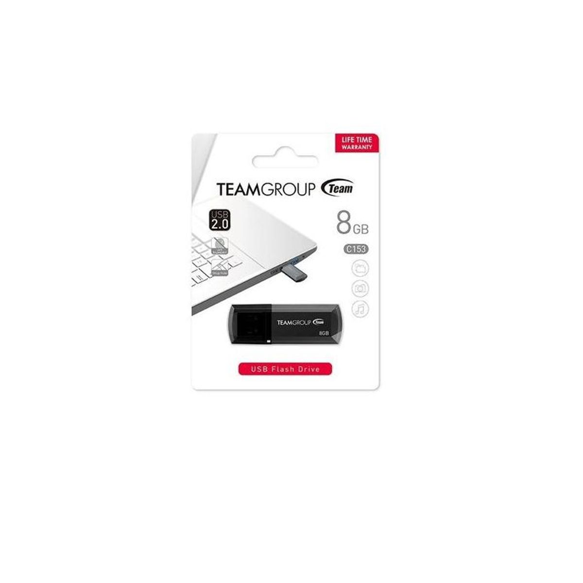 TEAM GROUP - Memoria Usb Flash drive 2.0 8gb  C153 - Negro