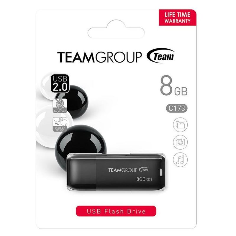 TEAM GROUP - Memoria Usb Flash drive 2.0 8gb  C73 - Negro oscuro