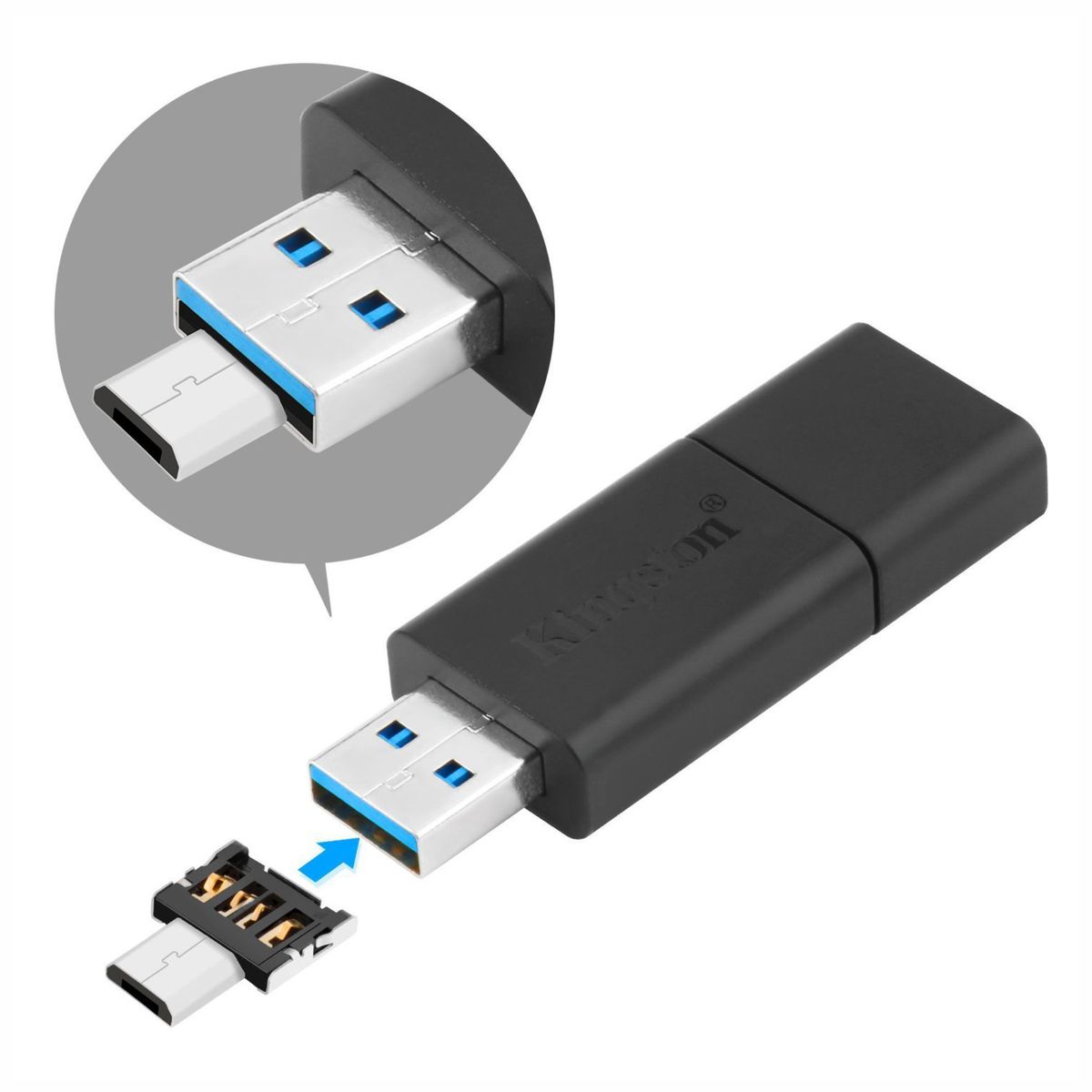 GENERICO - 2 Adaptador Otg Microusb A Usb  Pack