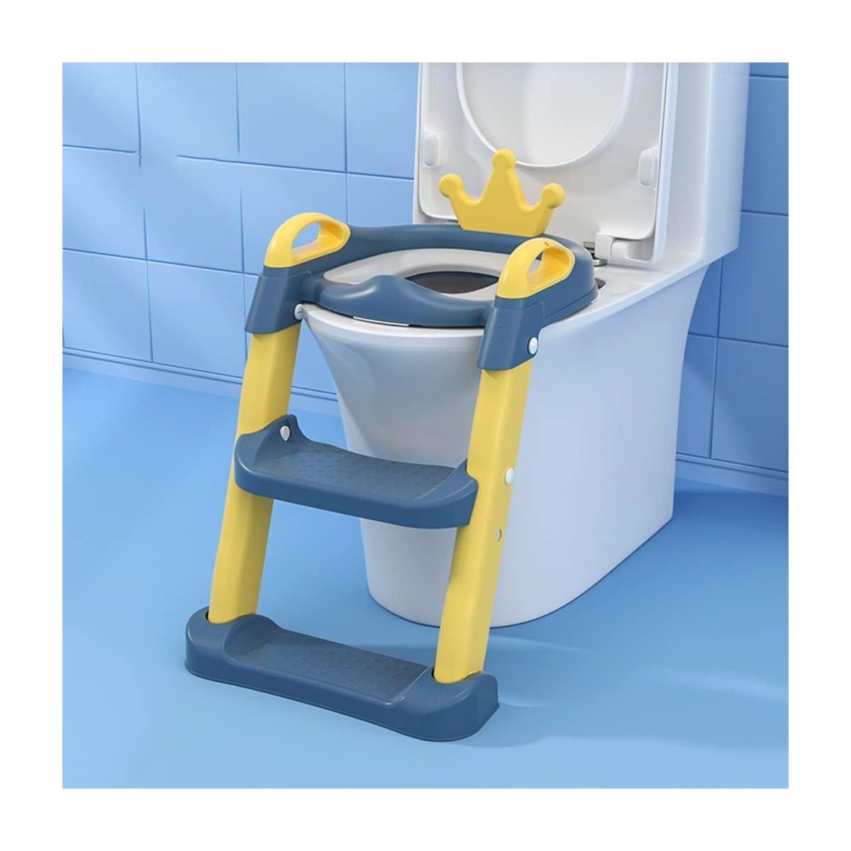 GRETAIL - Inodoro Bacín Asiento Infantil Niño Con Escalera Azul
