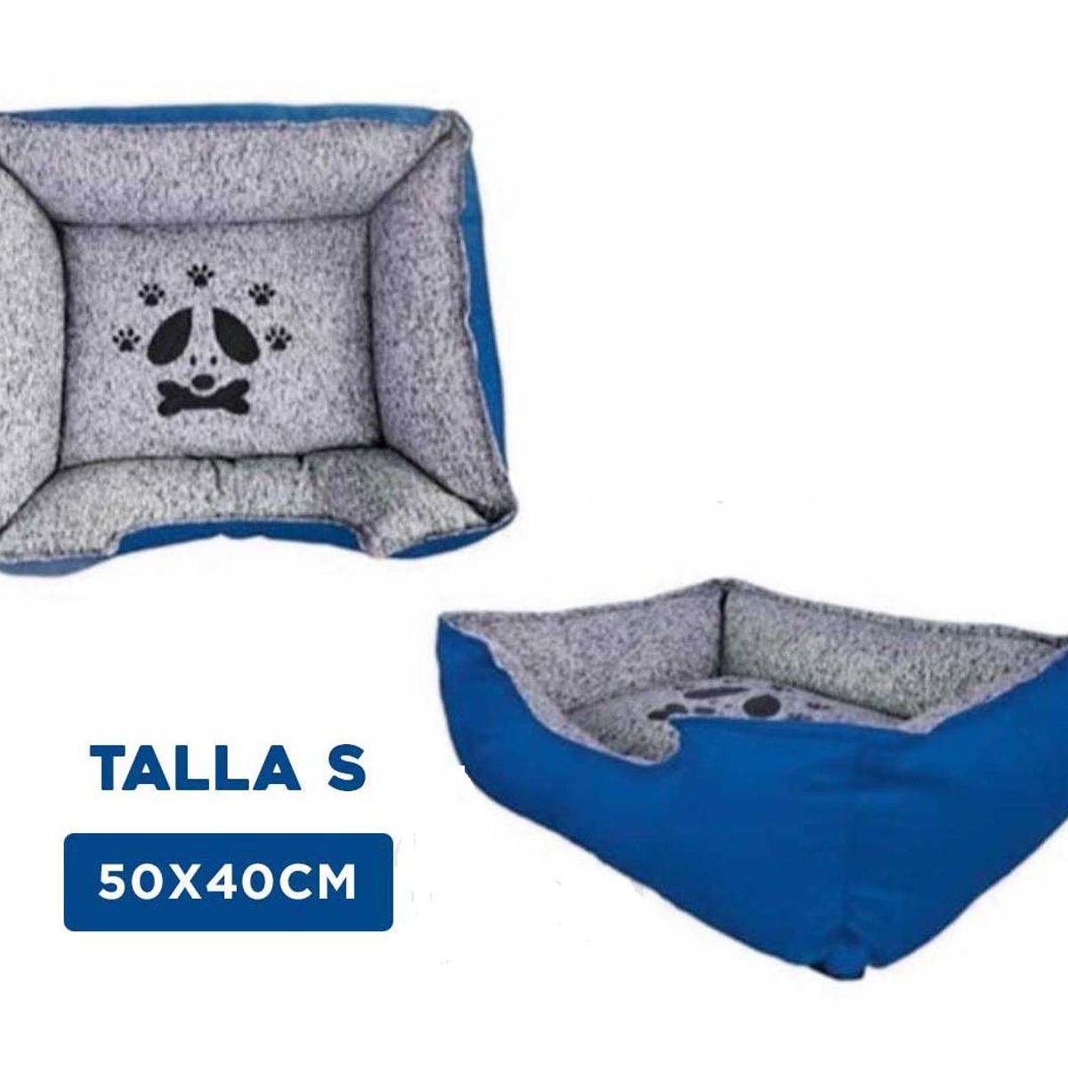 GENERICO - Cama Básica de Invierno Mascota Azul Talla S