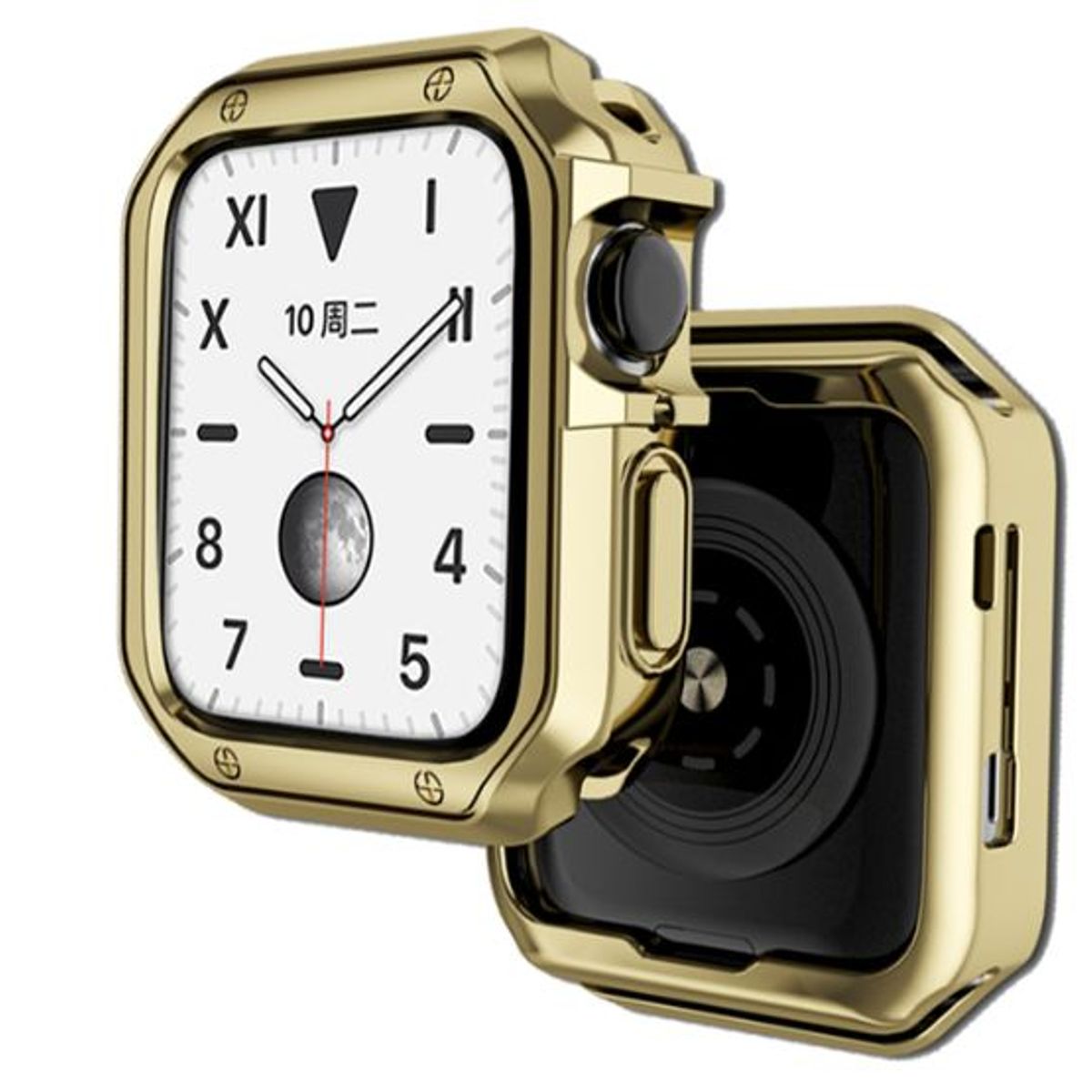 GENERICO - Case Cromado TPU para APPLE WATCH 41mm  40mm  38mm - Dorado