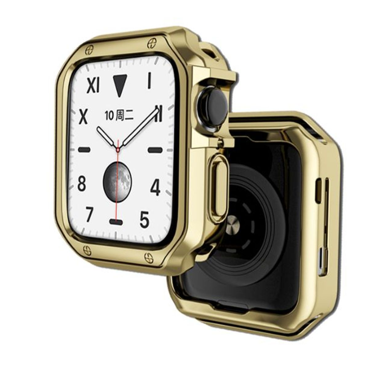 GENERICO - Case Cromado TPU para APPLE WATCH 41mm  40mm  38mm - Dorado