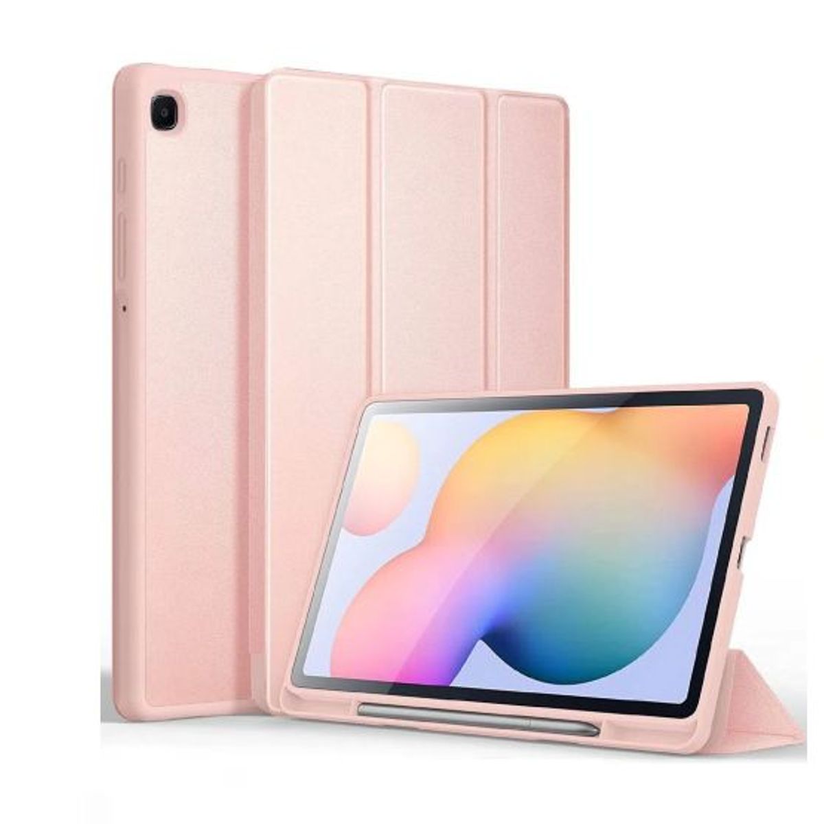 GENERICO - Funda Flip Cover Para Samsung S6 Lite - Rosa