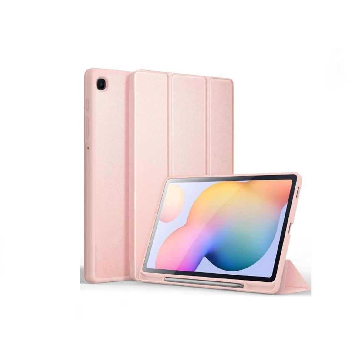 GENERICO - Funda Flip Cover Para Samsung S6 Lite - Rosa