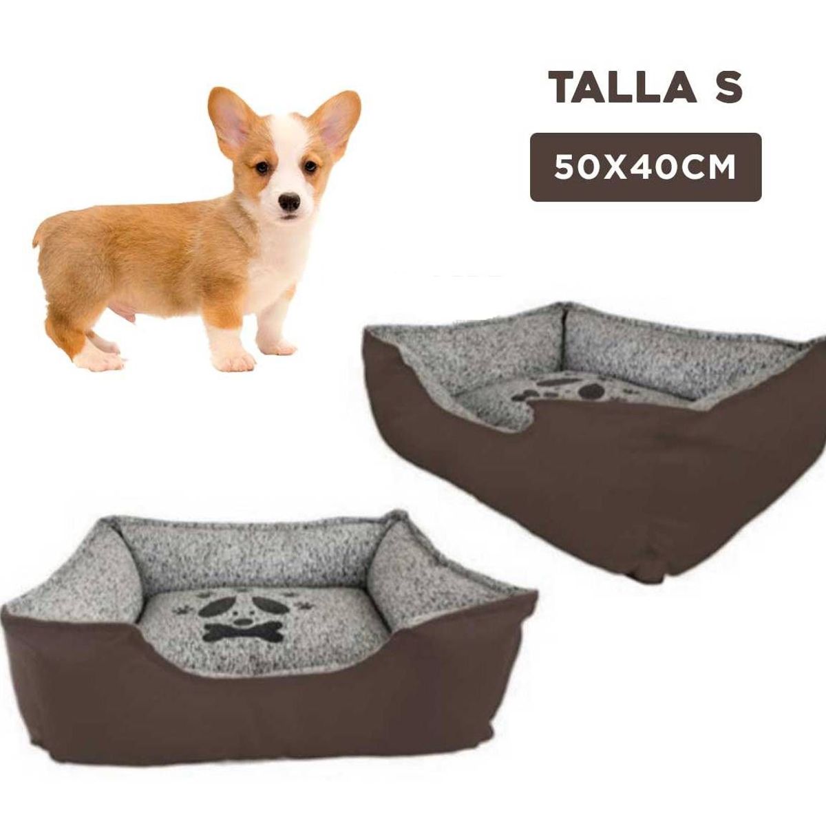 GENERICO - Cama para Perro Marron Talla S