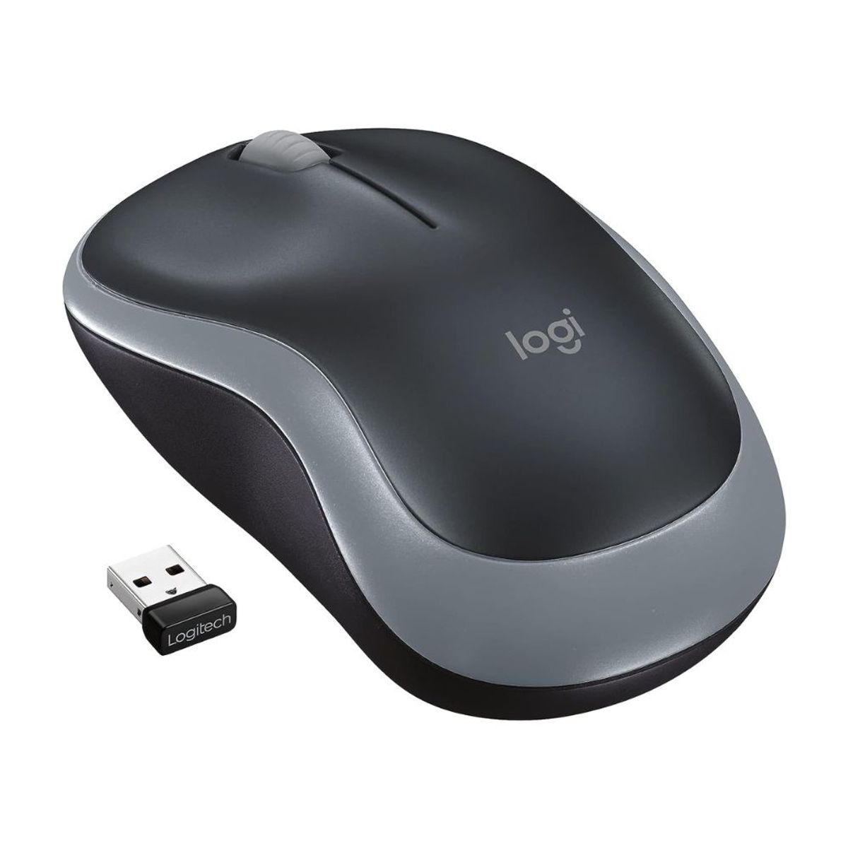 LOGITECH - Logitech M185 Mouse Portátil Wireless Receptor USB Plug and Play -Gris