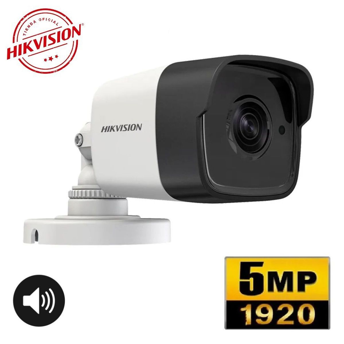 HIKVISION - Cámara Tubo 5Mpx Dia y Noche con AUDIO IR 20m Hikvision