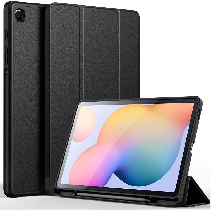 GENERICO - Funda Flip Cover Para Samsung S6 Lite - NEGRO