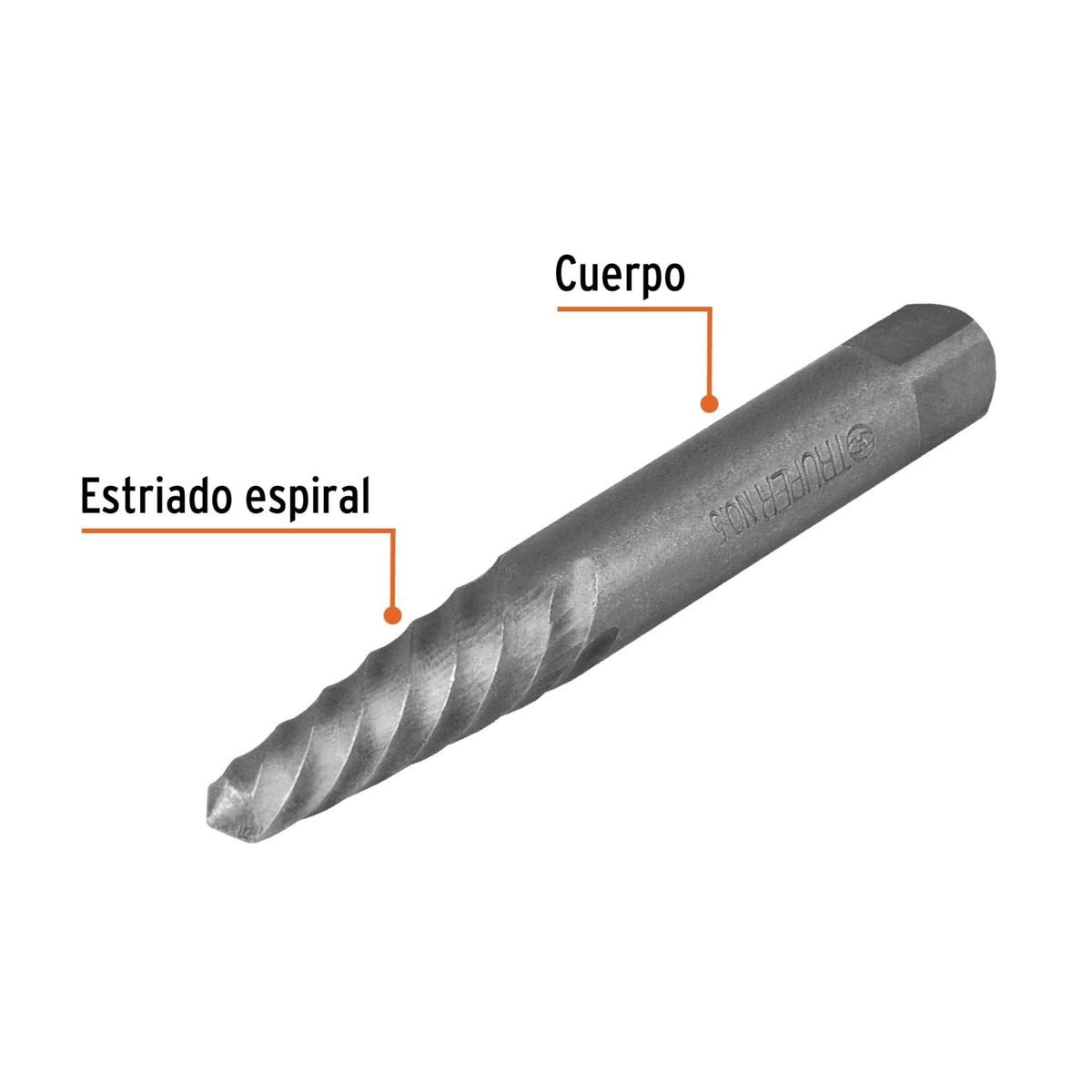TRUPER - Extractor De Tornillos 5 Pzas Quita Perno Broca Roto, Truper