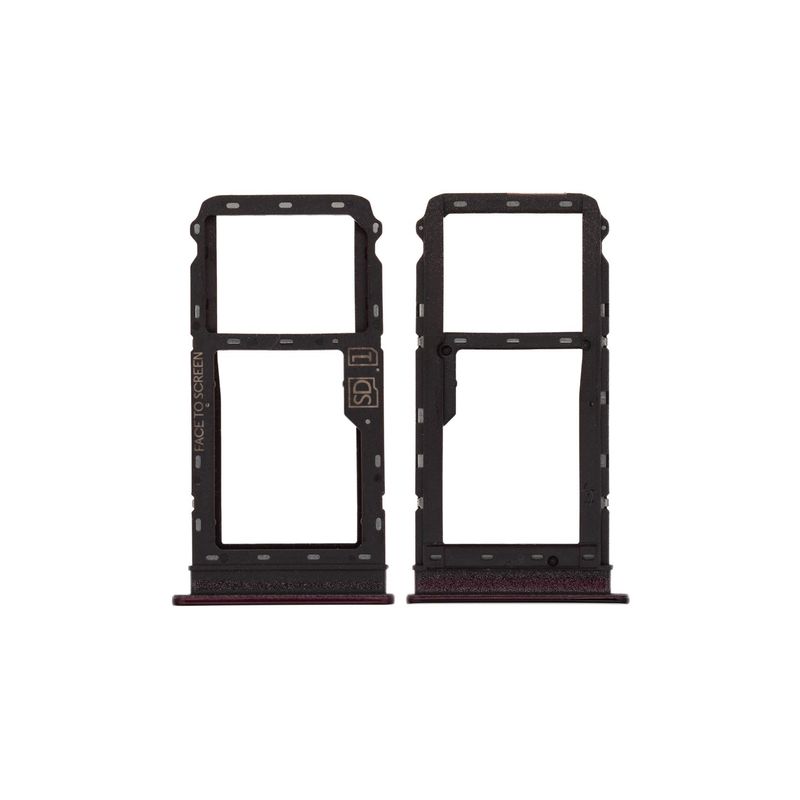 GENERICO - Repuesto Bandeja SIM Micro SD MOTO G8 PLUS  XT2019-1 XT2019-2 - NEGRO.